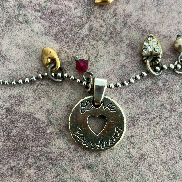 Vintage Brighton Live Laugh Love Charm Necklace - Picture 2 of 5